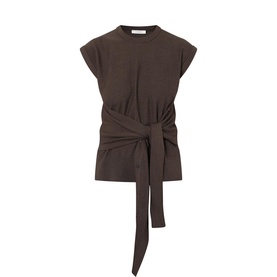 Tie Waist Knitted Vest