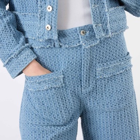 Tweed Denim Jeans