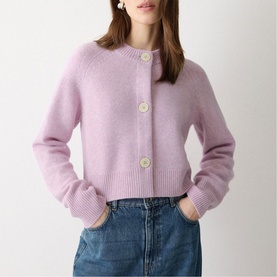 Cropped Knitted Cardigan