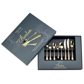 Champagne Avalon Cutlery Set, 60-Piece