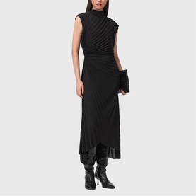 Rayanna Sunray Pleat Flared Dress