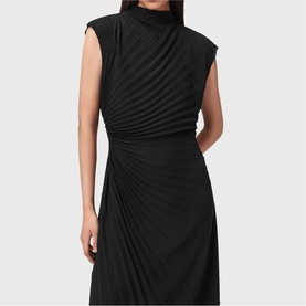 Rayanna Sunray Pleat Flared Dress