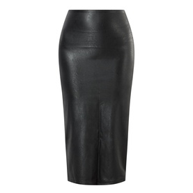 High-Rise Faux Leather Pencil Skirt