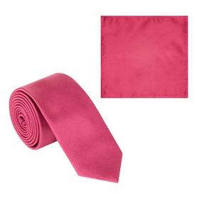 Solid Tie & Pocket Square Two-Piece Set