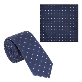 Polka Dot Tie & Pocket Square Two-Piece Set