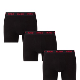 Three-Pack Solid Logo Boxer Briefs