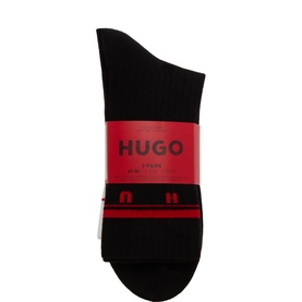Three-Pack Spaced Logo Socks