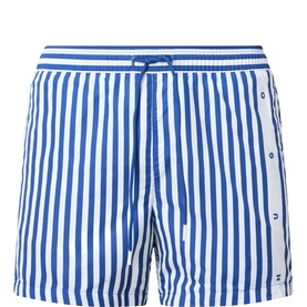 Coasta Logo Striped Swim Shorts