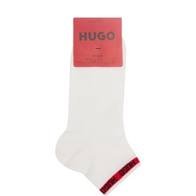 Two-Pack Tape Logo Short Socks