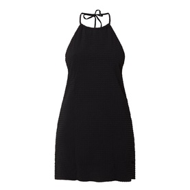 Textured Tie-Fastening Mini Dress