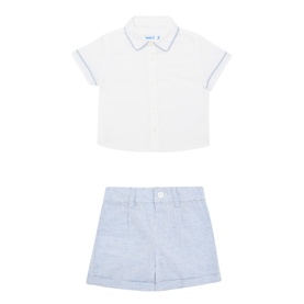 Polo Shirt & Bermuda Shorts Two-Piece Set