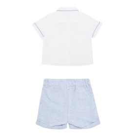 Polo Shirt & Bermuda Shorts Two-Piece Set