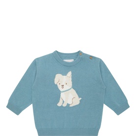 Dog Intarsia Knit Sweater