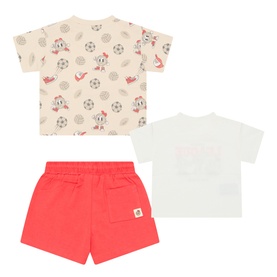 Football League T-Shirts & Shorts Three-Piece Set