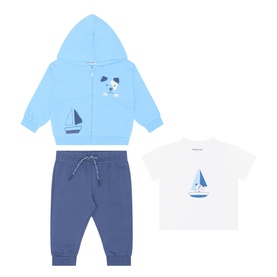 Sailing Dog T-Shirt, Hoodie & Track Pants Three-Piece Set