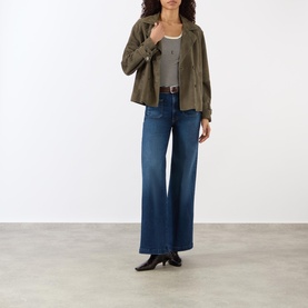 The Hustler Roller Patch Pocket Skimp Wide Leg Jeans