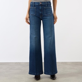 The Hustler Roller Patch Pocket Skimp Wide Leg Jeans