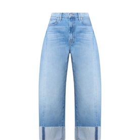 The Half-Pipe Ankle Cuff Fray Barrel Leg Jeans