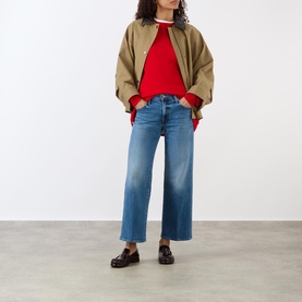 The Maven Mid-Rise Ankle Wide Leg Jeans