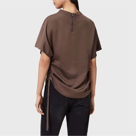 Leslie Drawstring Cowl Top