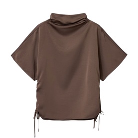 Leslie Drawstring Cowl Top