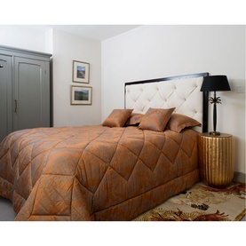 Pompeii Jacquard Quilted Bedspread Rust