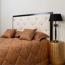 Pompeii Jacquard Quilted Bedspread Rust