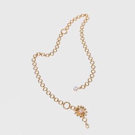 Embellished Floral Chain Belt