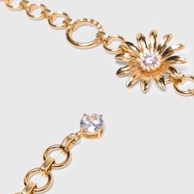Embellished Floral Chain Belt