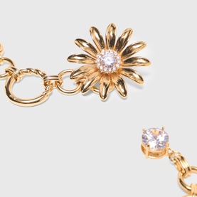 Embellished Floral Chain Belt