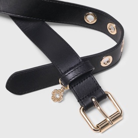 Miss M Buckle Clover Leather Belt