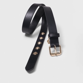 Miss M Buckle Clover Leather Belt