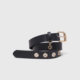 Miss M Buckle Clover Leather Belt