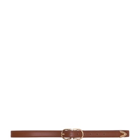 Double Buckle V Leather Belt