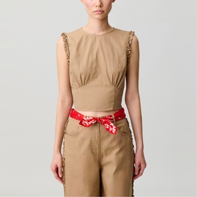 Ruffled Cropped Top