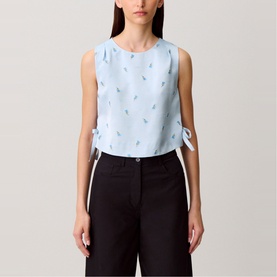 Floral Tie-Side Crop Top