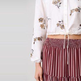 Floral Cropped Shirt