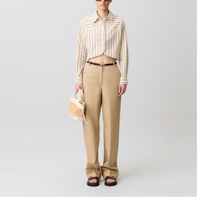 Stripe Cropped Shirt