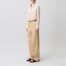 Stripe Cropped Shirt