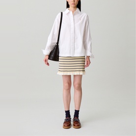 Embroidered Logo Striped Shirt