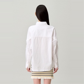Embroidered Logo Striped Shirt