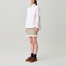Embroidered Logo Striped Shirt