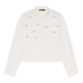Jewel Bow Cropped Shirt
