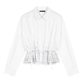 Ciequino Rhinestone Trim Shirt