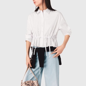 Ciequino Rhinestone Trim Shirt