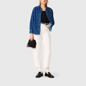 Embellished Denim Shirt