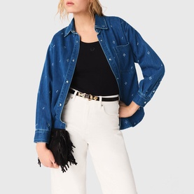 Embellished Denim Shirt