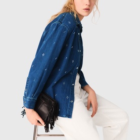 Embellished Denim Shirt