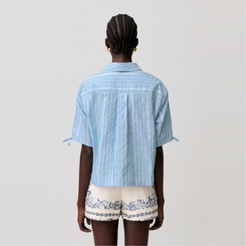 Striped Peter Pan Collar Casual Shirt