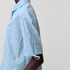 Striped Peter Pan Collar Casual Shirt